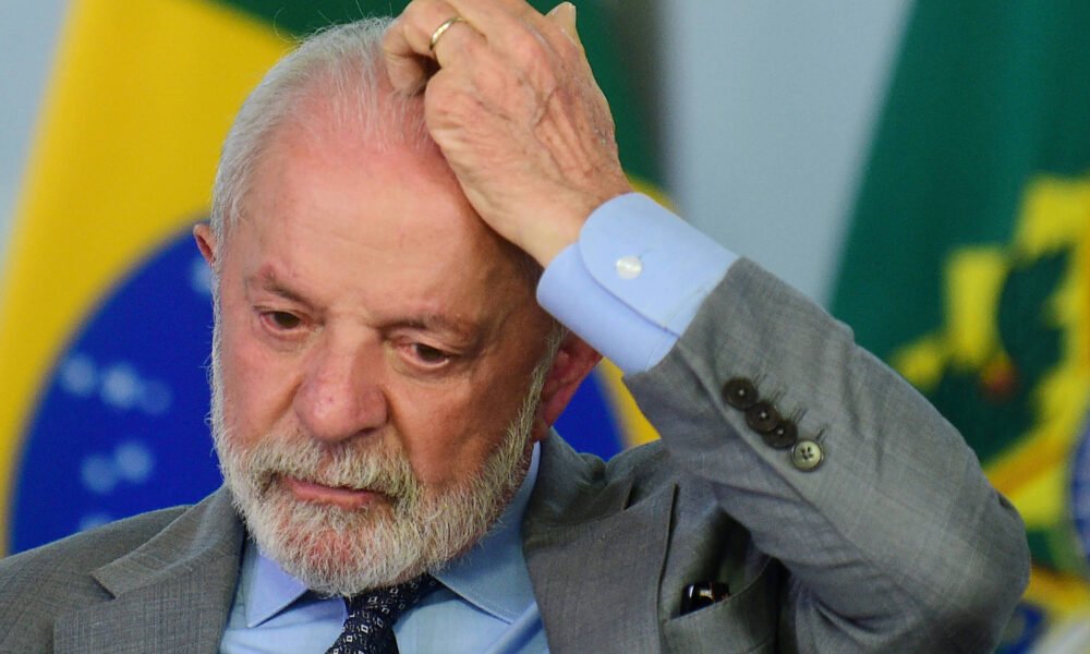 O presidente Lula durante solenidade no Palácio do Planalto